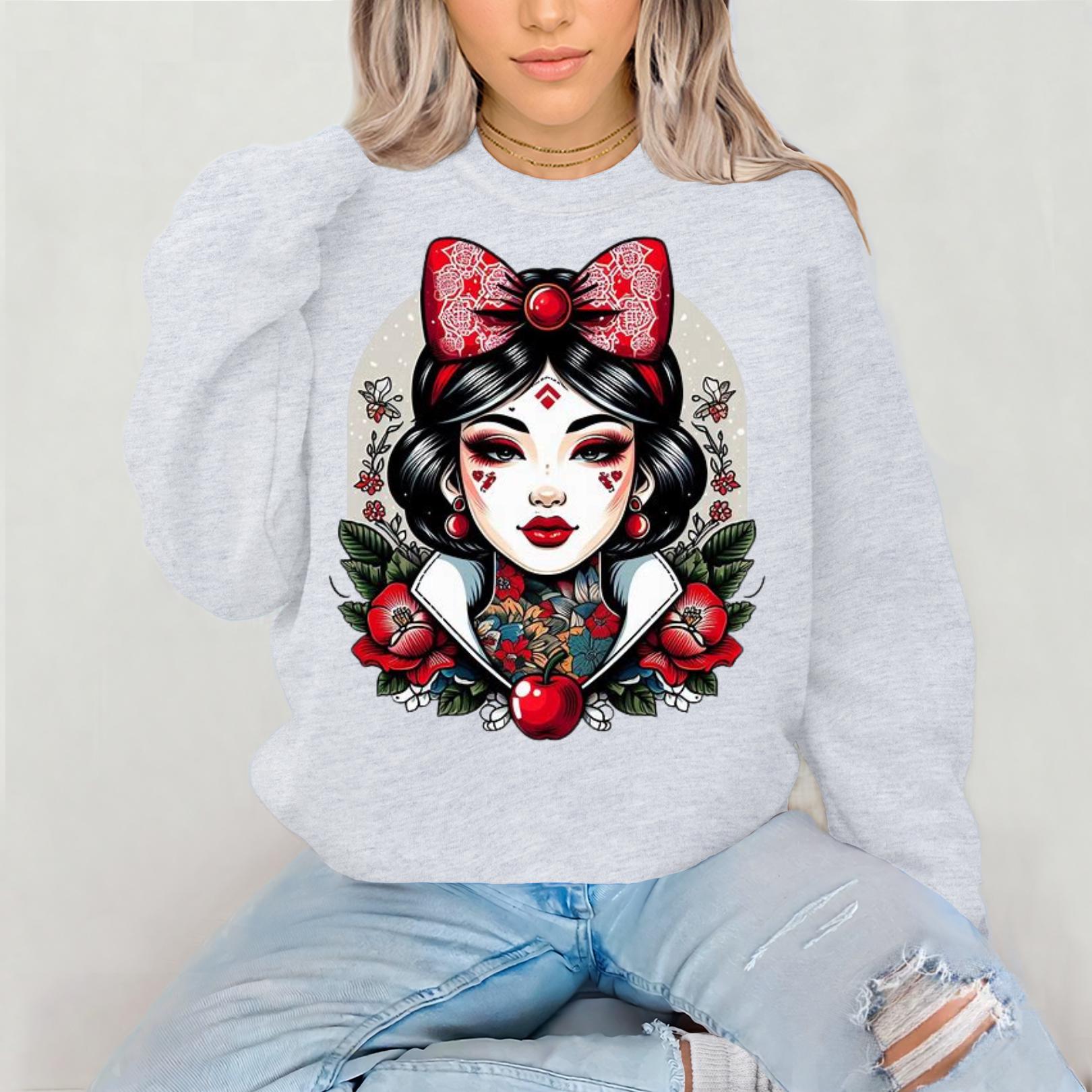 Vintage-Inspired Sweatshirt with Floral Design, Cozy Sweatshirt, Artistic Apparel, Gift for Her, Casual Wear, Everyday Style