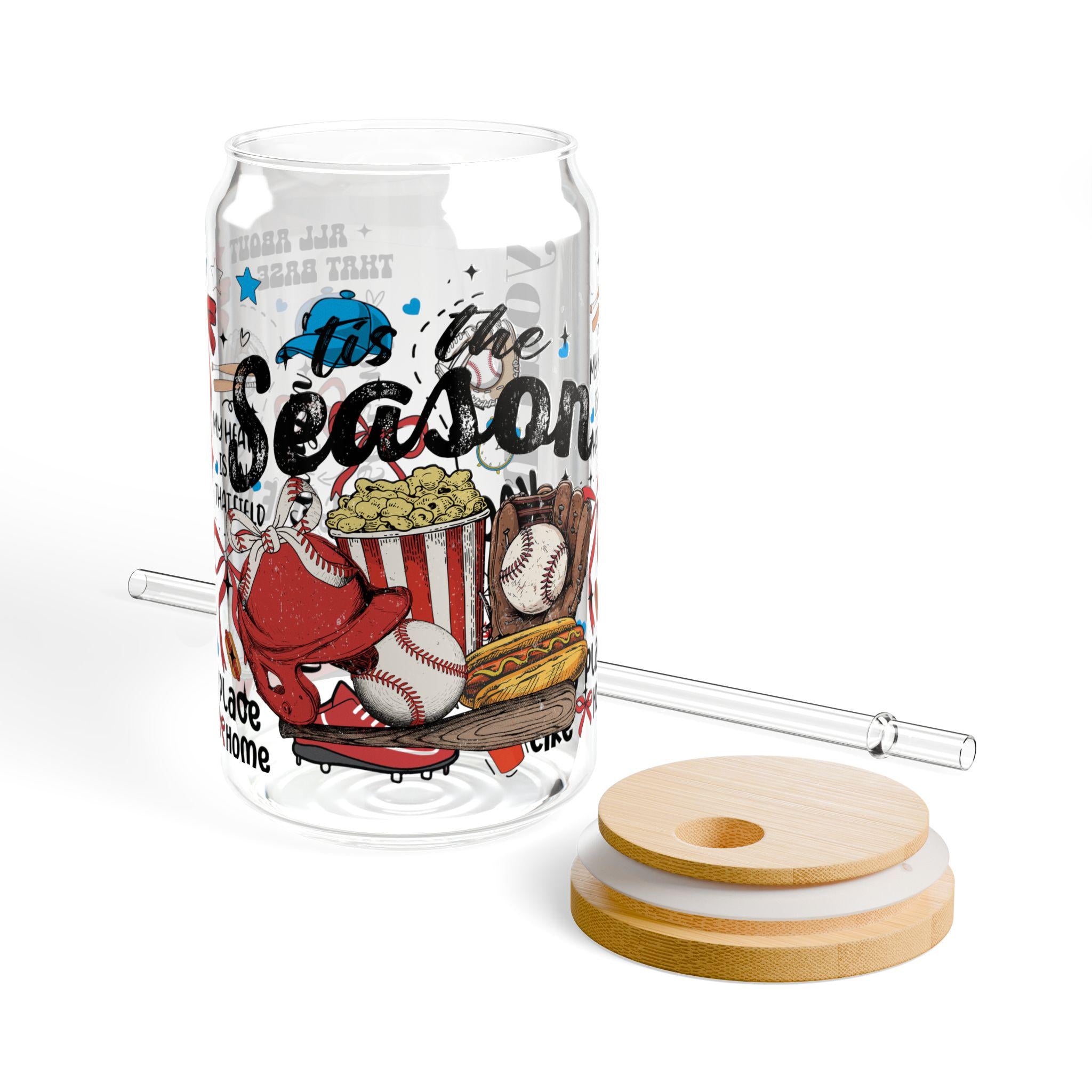 Seasonal Sipper Glass | Fun Drinkware for Entertaining, Perfect for Game Day, Home Parties, BBQs, Holiday Celebrations