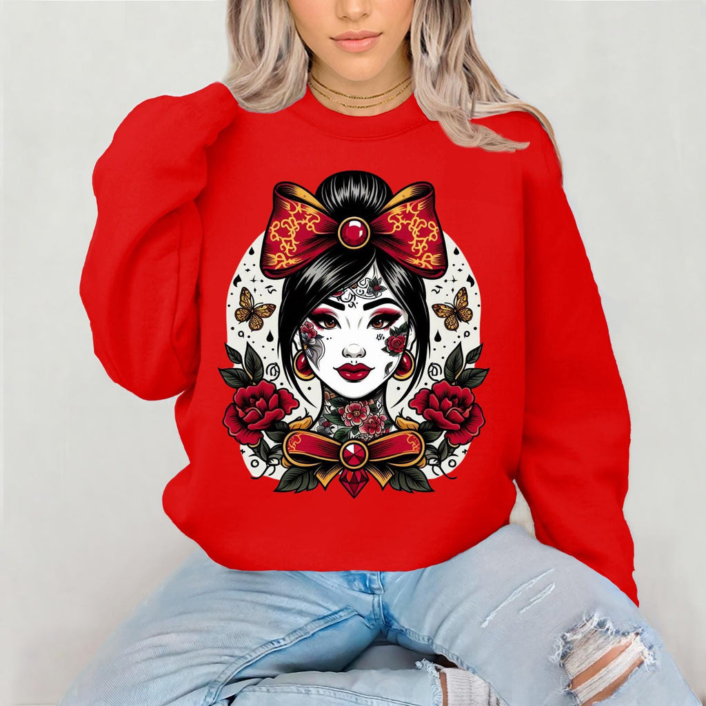 Vintage chinoiserie Chinese Tattoo Sweatshirt | Boho Urban Fashion, Art Lover Gift, Cozy Streetwear, Perfect for Fall/Winter