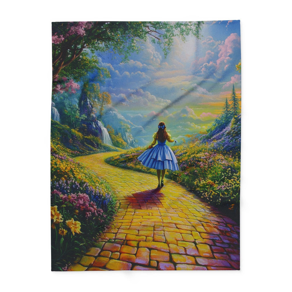 Whimsical Arctic Fantasy Landscape Fleece Throw Blanket - Cozy Winter Home Decor Gift