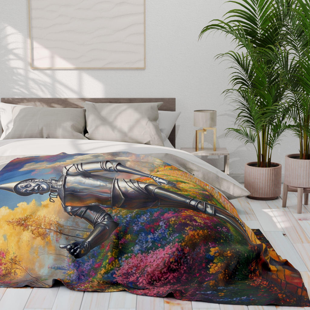 Whimsical Wizard Fleece Blanket: Vibrant Movie-Themed Throw for Cozy Home Decor