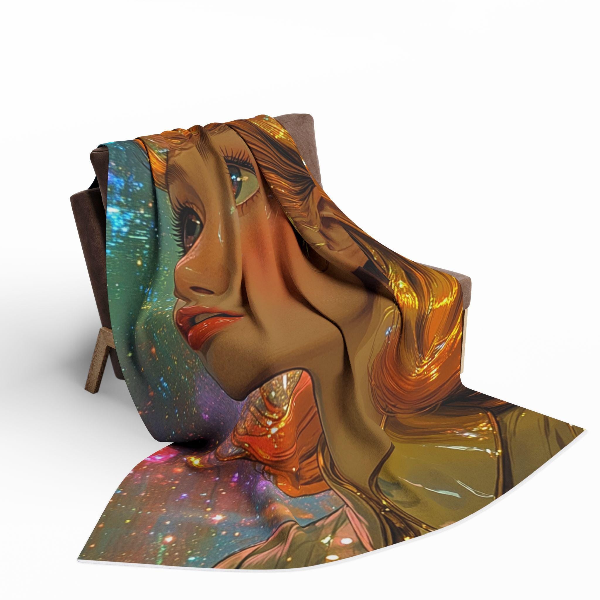 Celestial Dreams Fleece Throw: Mesmerizing Galaxy Art Blanket for Space Enthusiasts & Cozy Nights