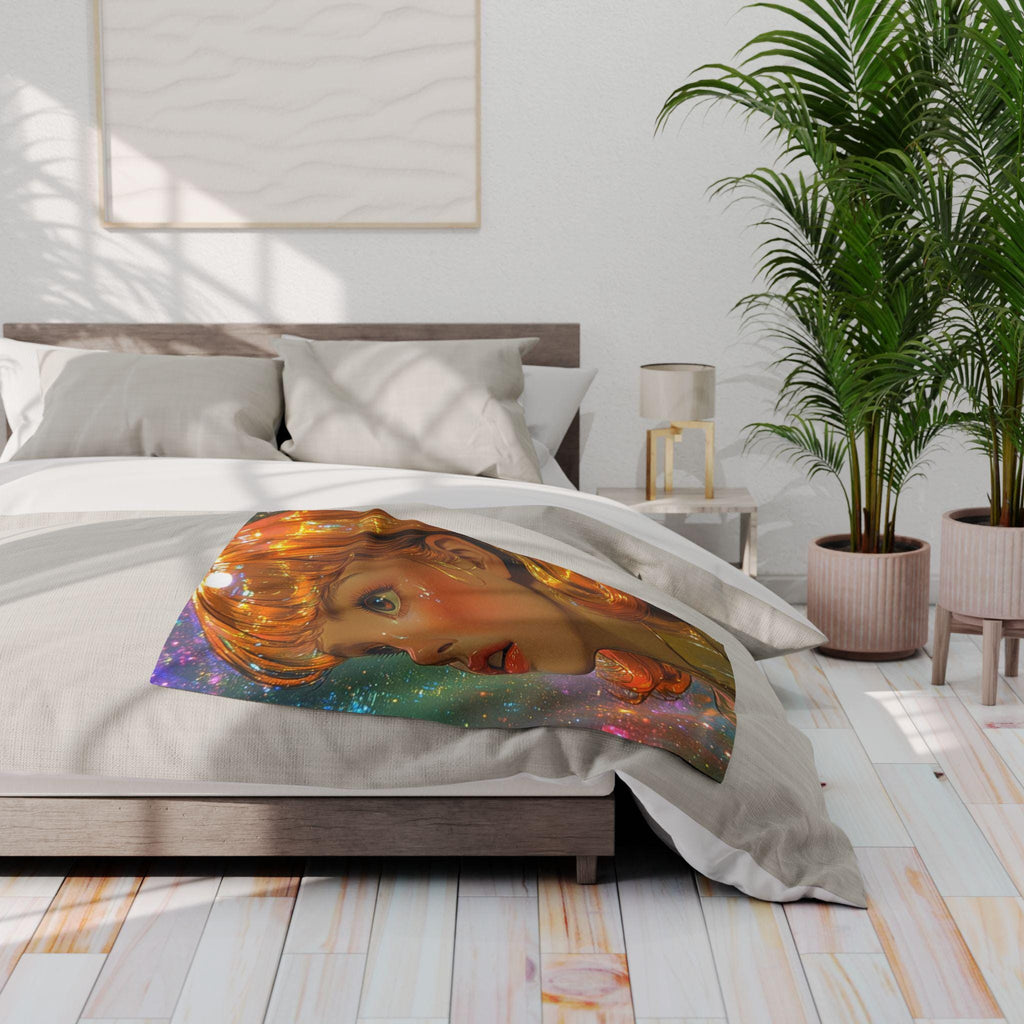 Celestial Dreams Fleece Throw: Mesmerizing Galaxy Art Blanket for Space Enthusiasts & Cozy Nights