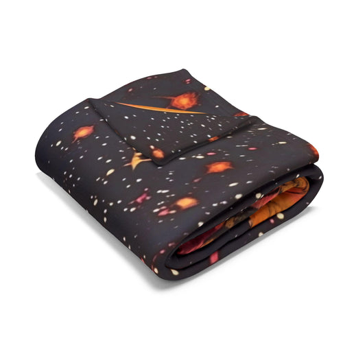 Cosmic Astronaut Galaxy Fleece Throw: Space-Themed Novelty Blanket for Home Decor & Cozy Comfort