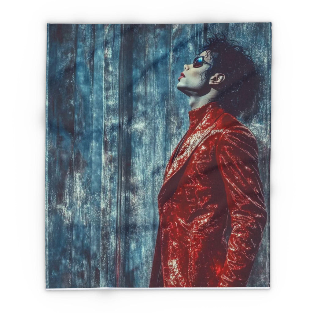 King of Pop Arctic Fleece Throw Blanket: Retro Glam Home Decor