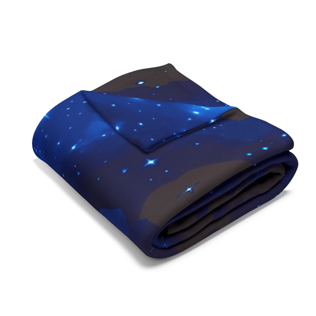 Enchanting Celestial Castle Fleece Throw: Starry Night Fantasy Decor for Cozy Bedroom Comfort