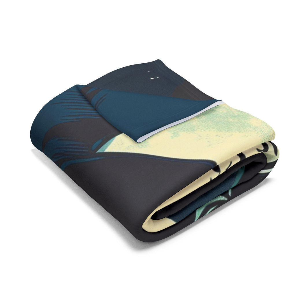 Mystical Arctic Fleece Blanket: Starry Night Throw, Fantasy Decor