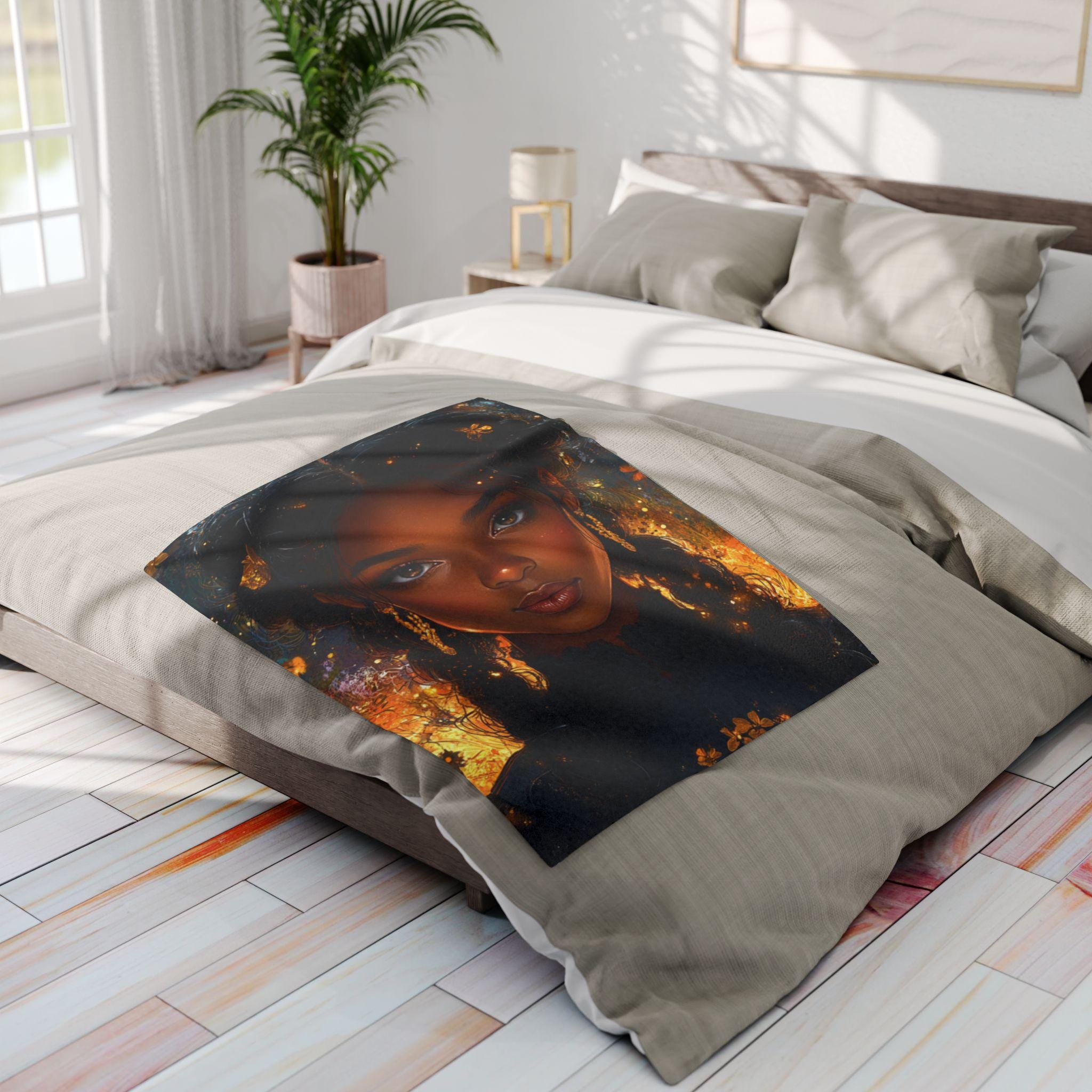 Parody Bohemian Arctic Fleece Throw: Cozy, Colorful Art Blanket for Home Decor & Gifting