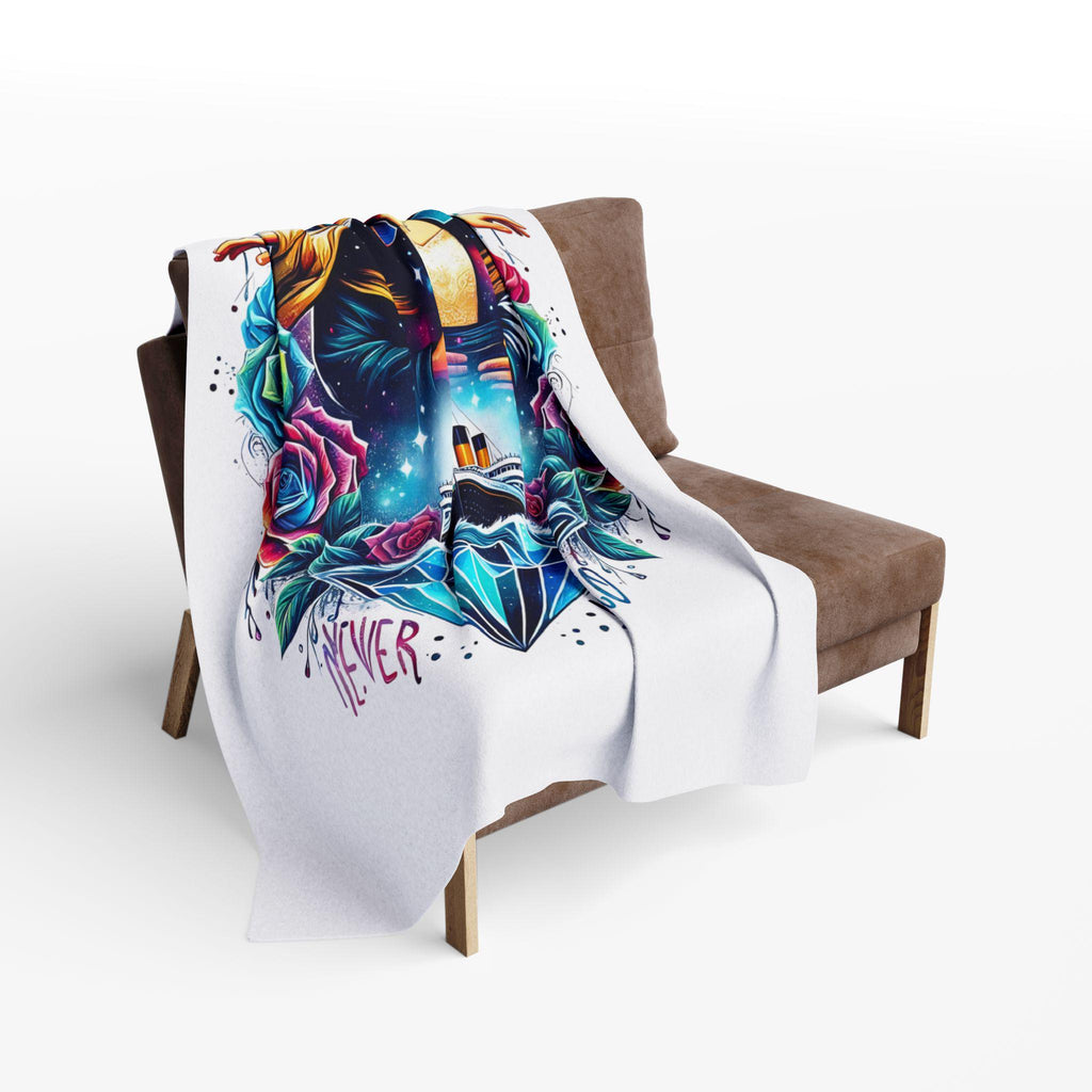Parody Titanic Romance Fleece Throw: Cozy Movie-Inspired Decor for Bedroom, Valentine's Gift