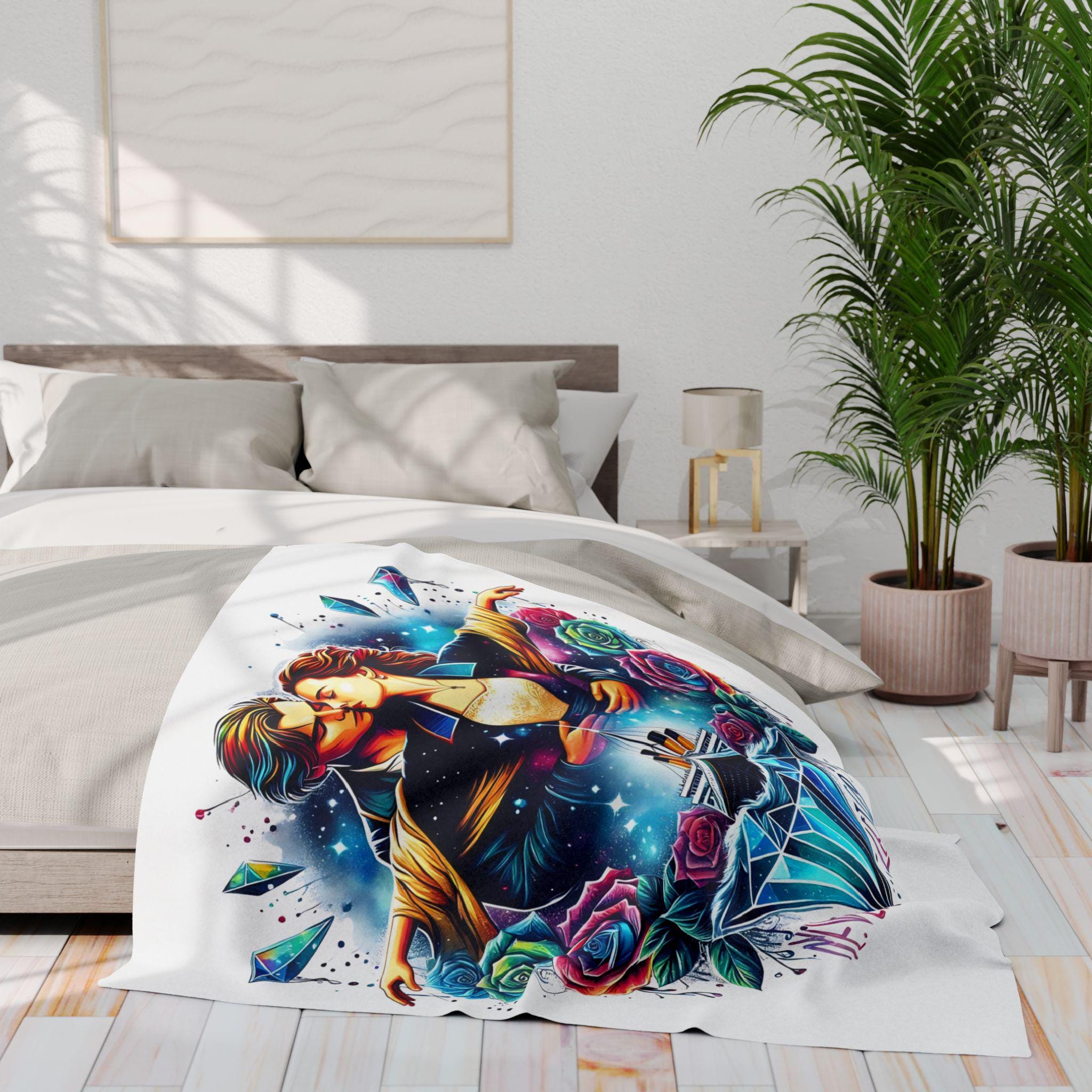 Parody Titanic Romance Fleece Throw: Cozy Movie-Inspired Decor for Bedroom, Valentine's Gift