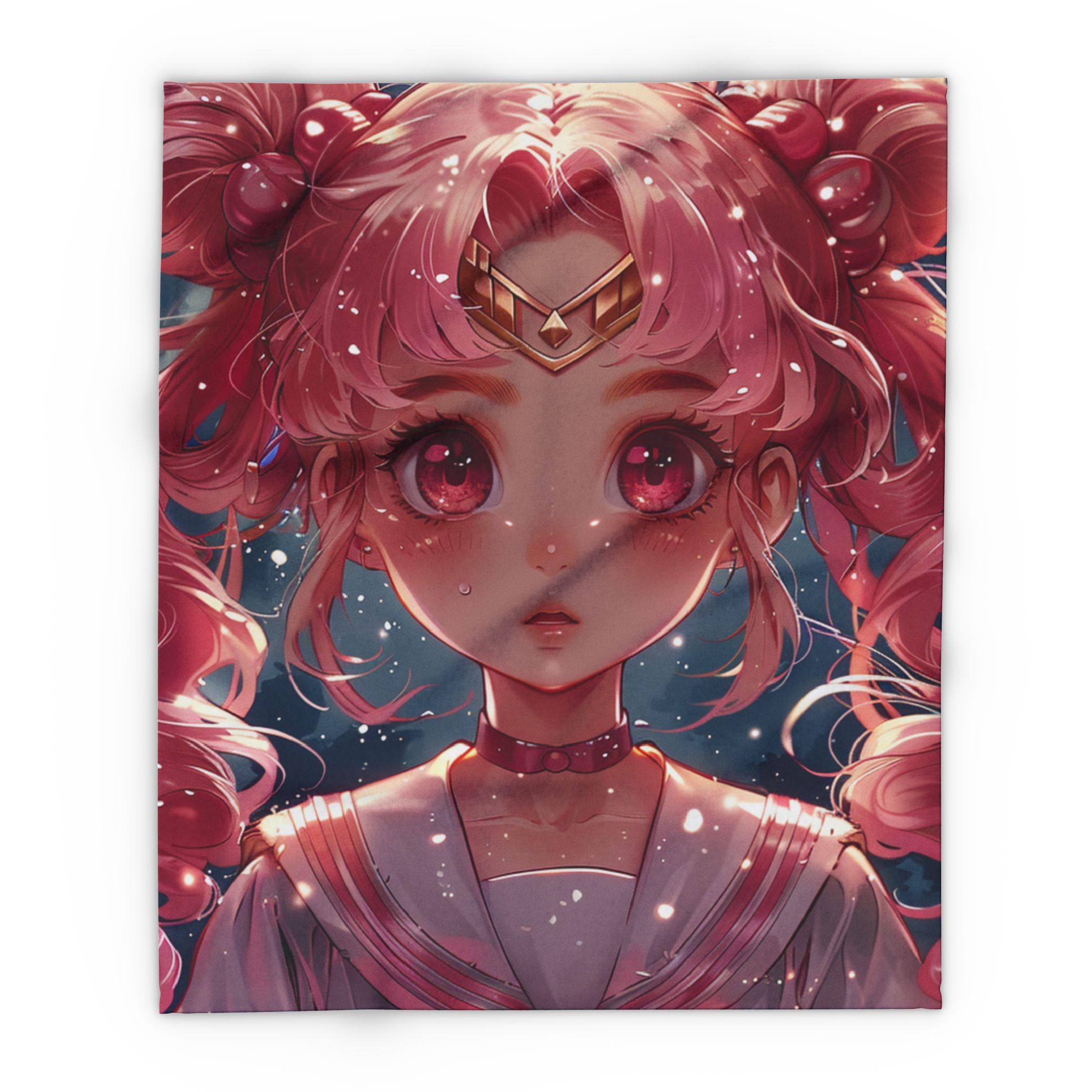 Anime Girl Arctic Fleece Blanket: Whimsical Home Decor Throw