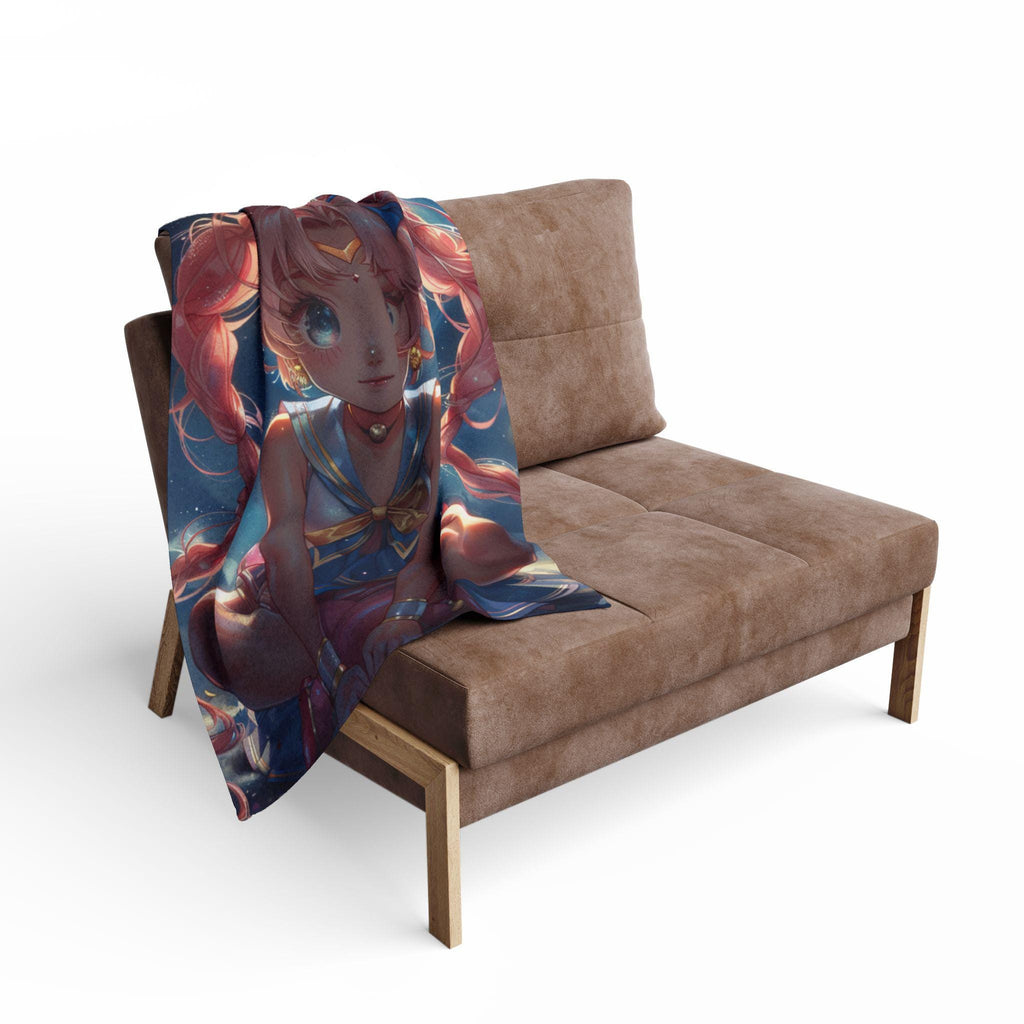 Anime Girl Arctic Fleece Blanket: Dreamy Cozy Throw