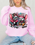 Parody Quirky Cartoon Mice Crewneck: Cozy Streetwear Sweatshirt for Teens & Adults, Fun Winter Gift