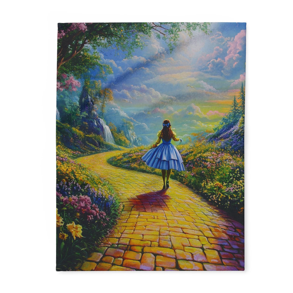 Whimsical Arctic Fantasy Landscape Fleece Throw Blanket - Cozy Winter Home Decor Gift