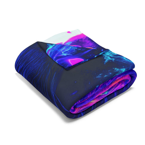 Cosmic Dreamscape Fleece Throw: Witchy Galaxy Art Blanket for Cozy Home Decor
