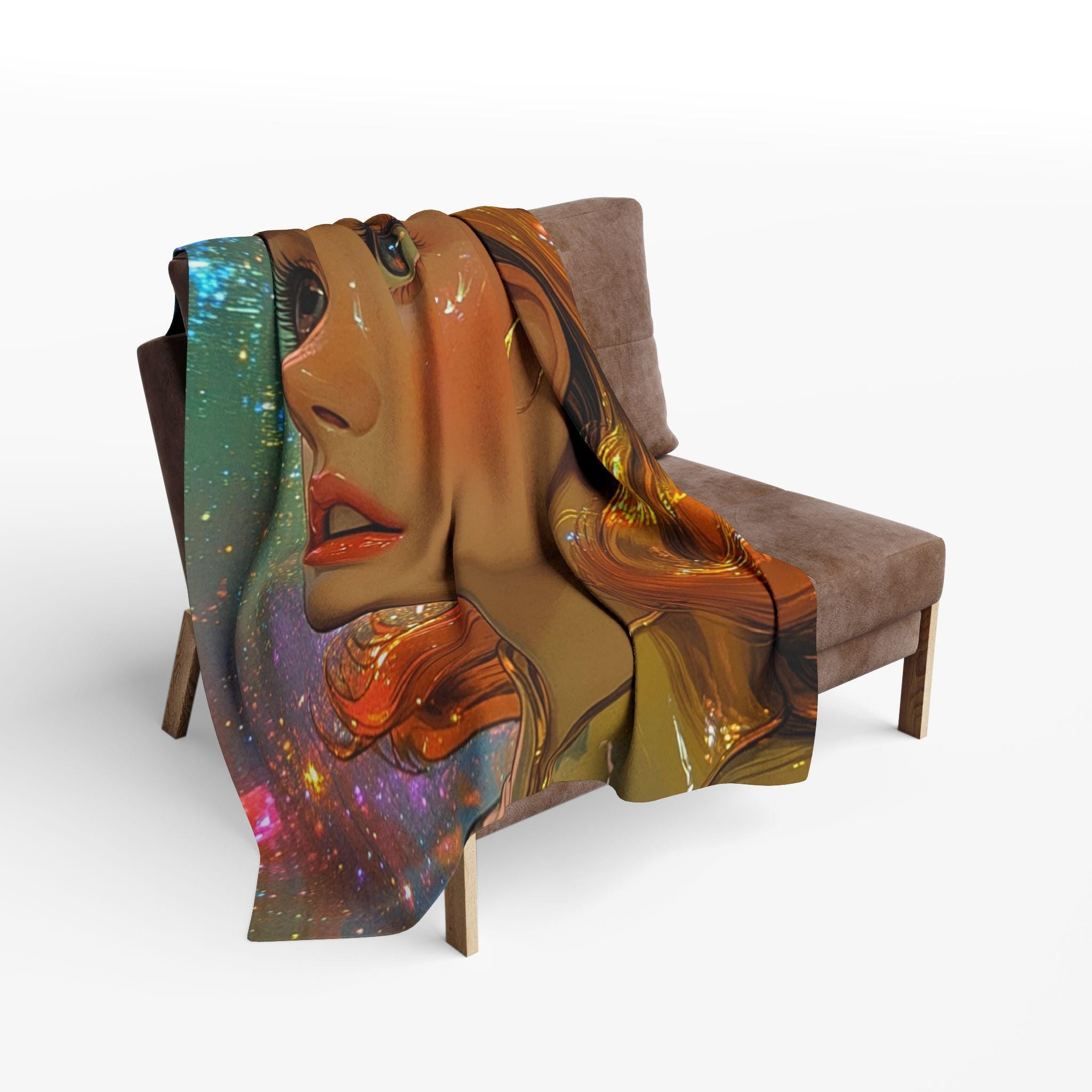 Celestial Dreams Fleece Throw: Mesmerizing Galaxy Art Blanket for Space Enthusiasts & Cozy Nights