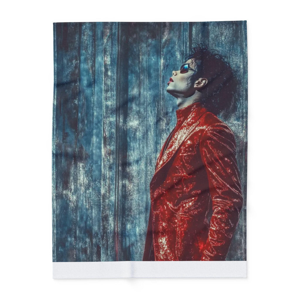 King of Pop Arctic Fleece Throw Blanket: Retro Glam Home Decor