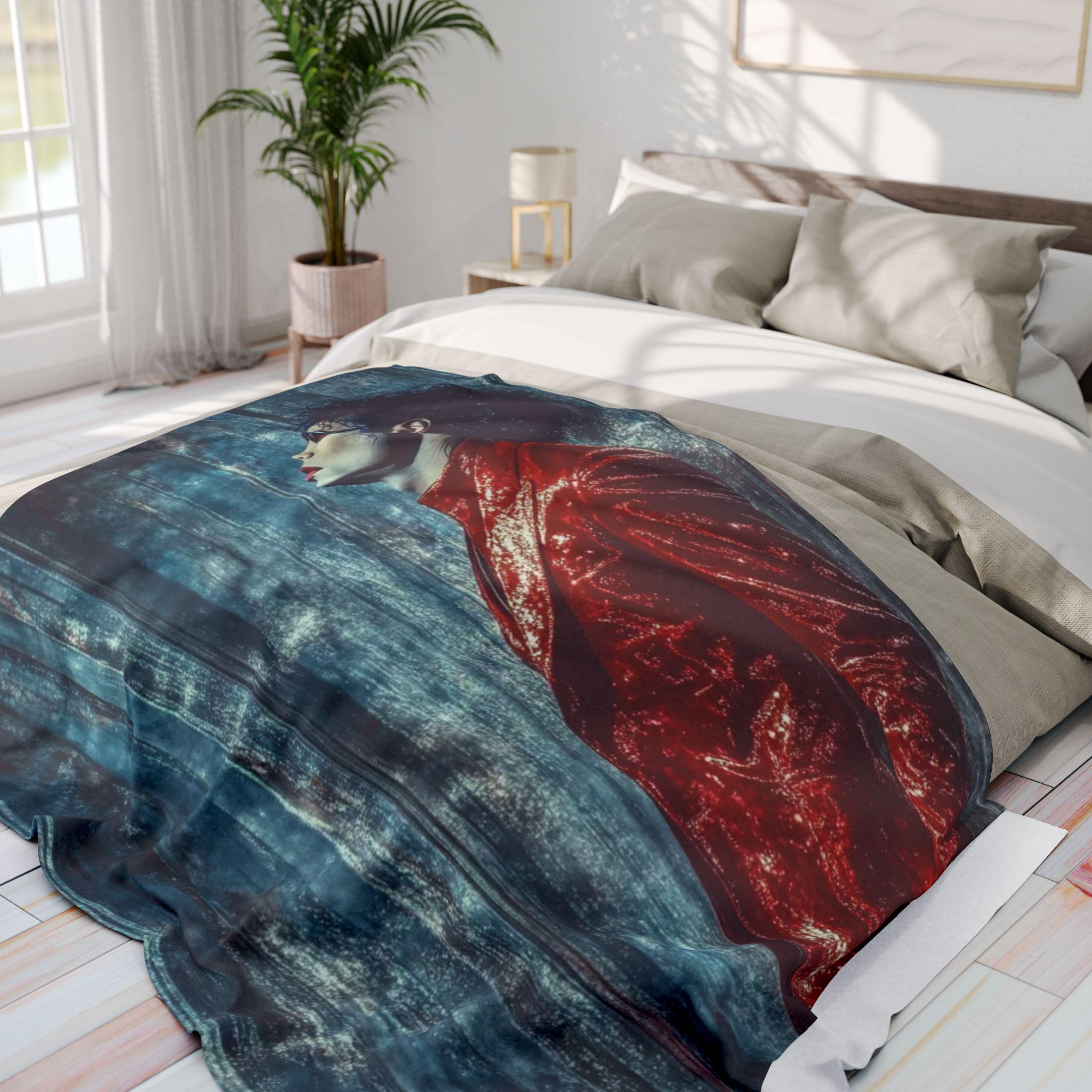 King of Pop Arctic Fleece Throw Blanket: Retro Glam Home Decor