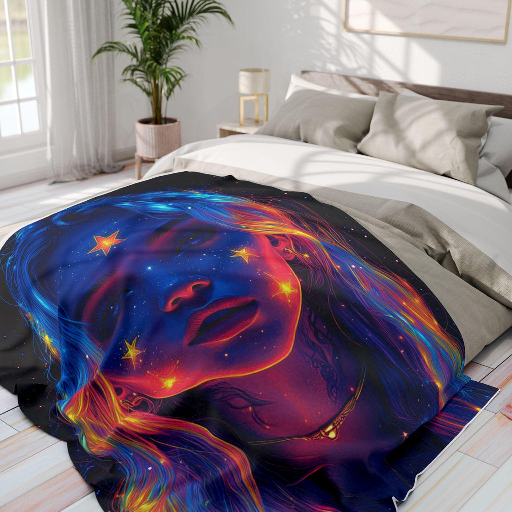 Cosmic Dream Fleece Blanket: Soft Starry Night Celestial Throw