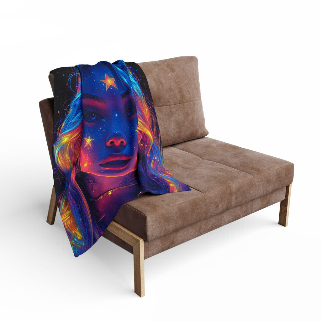 Cosmic Dream Fleece Blanket: Soft Starry Night Celestial Throw