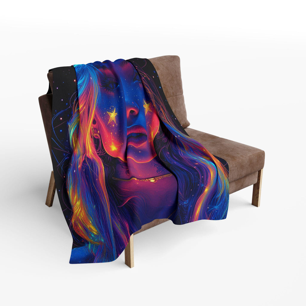 Cosmic Dream Fleece Blanket: Soft Starry Night Celestial Throw