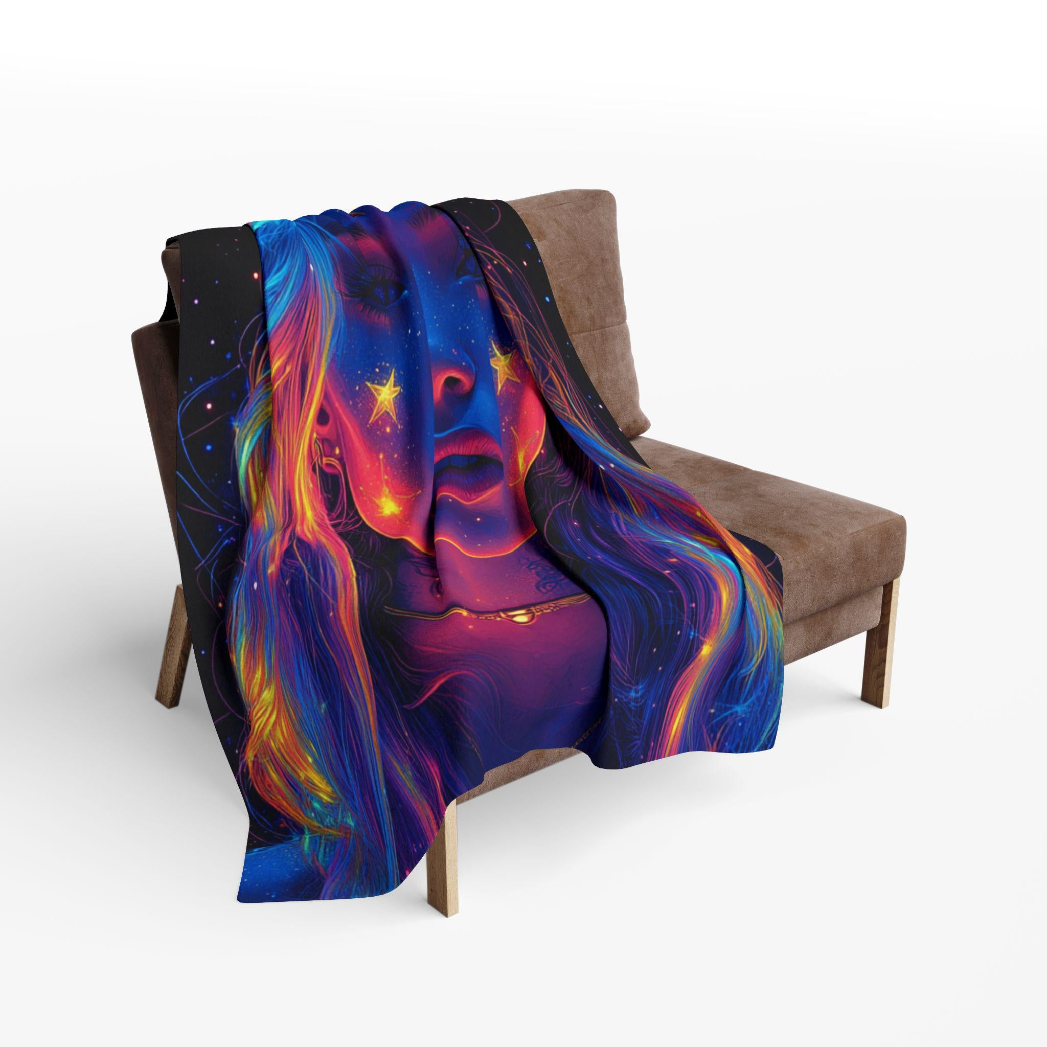 Cosmic Dream Fleece Blanket: Soft Starry Night Celestial Throw