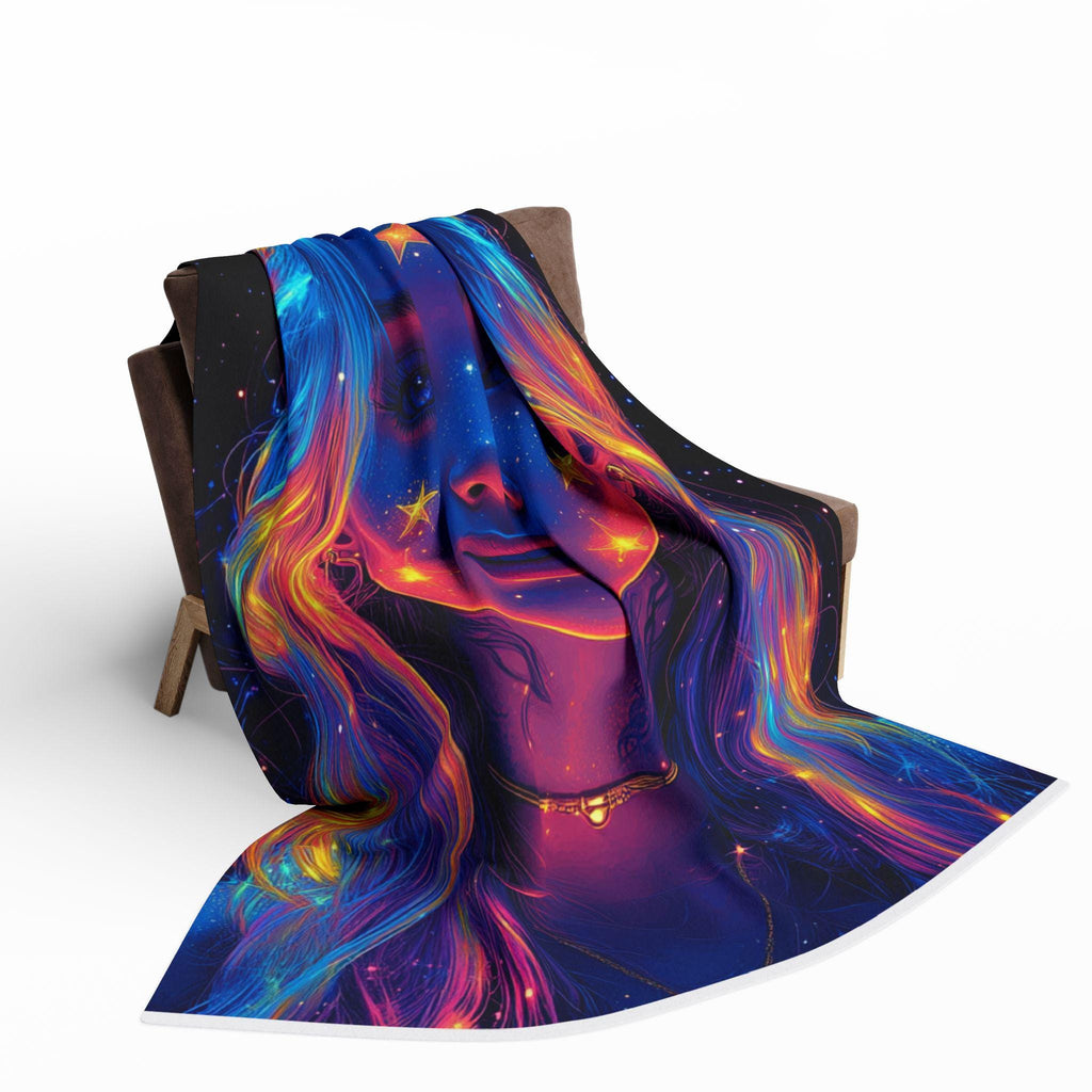 Cosmic Dream Fleece Blanket: Soft Starry Night Celestial Throw