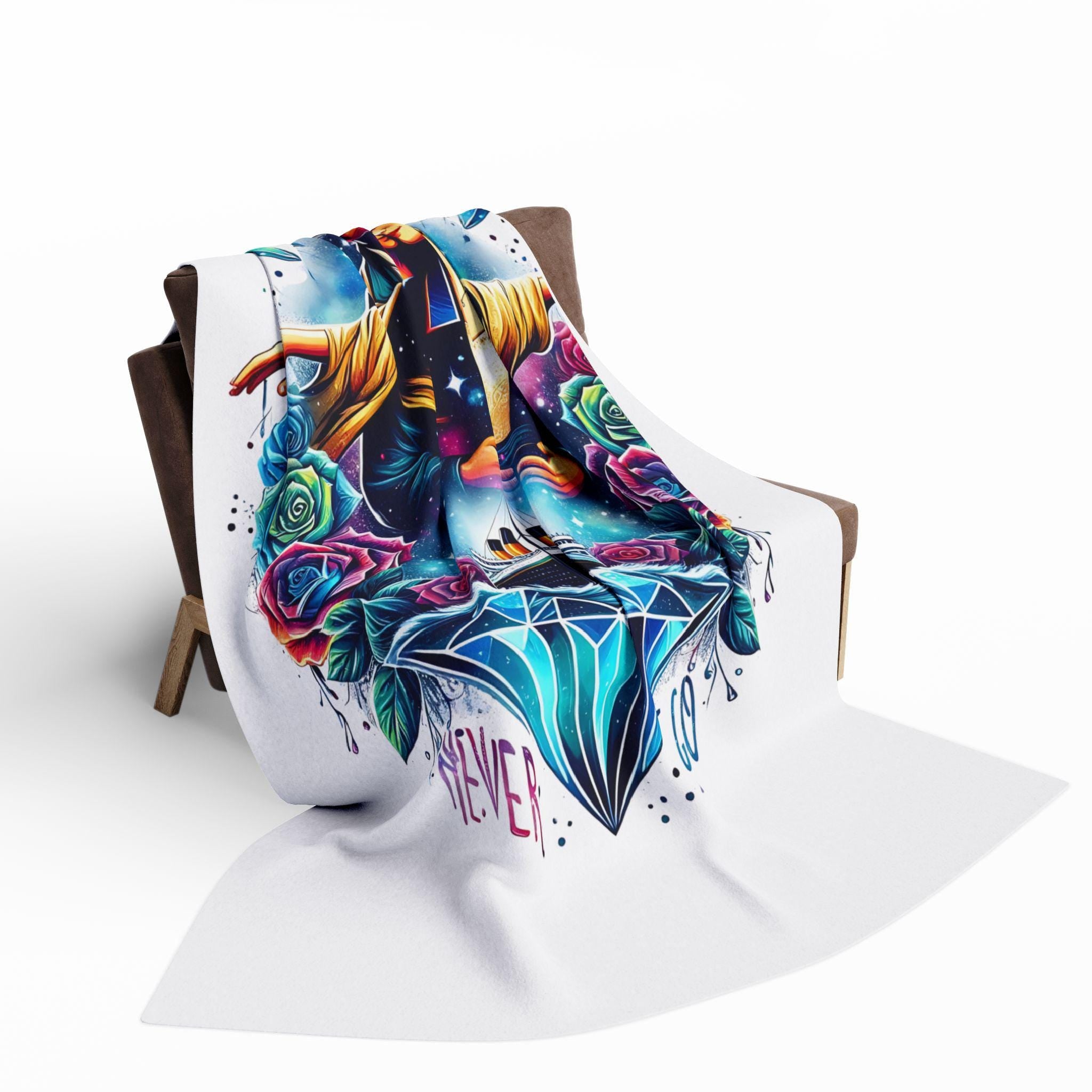 Parody Titanic Romance Fleece Throw: Cozy Movie-Inspired Decor for Bedroom, Valentine's Gift
