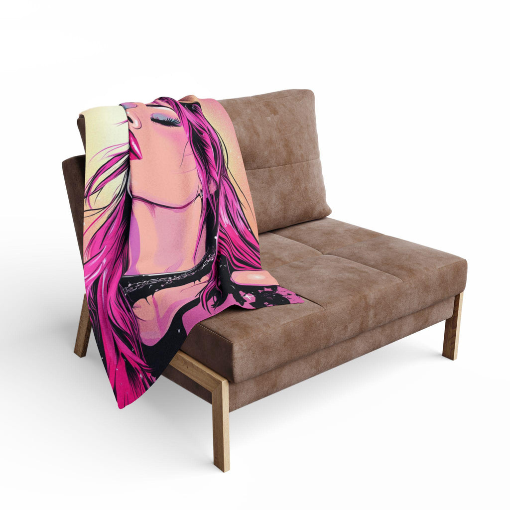 Vibrant Fleece Throw Blanket: Bohemian Art Decor