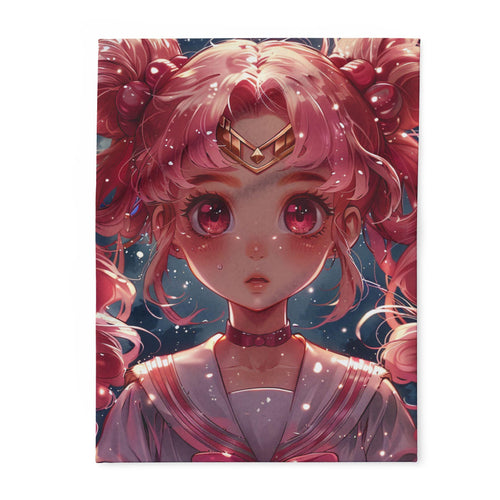 Anime Girl Arctic Fleece Blanket: Whimsical Home Decor Throw