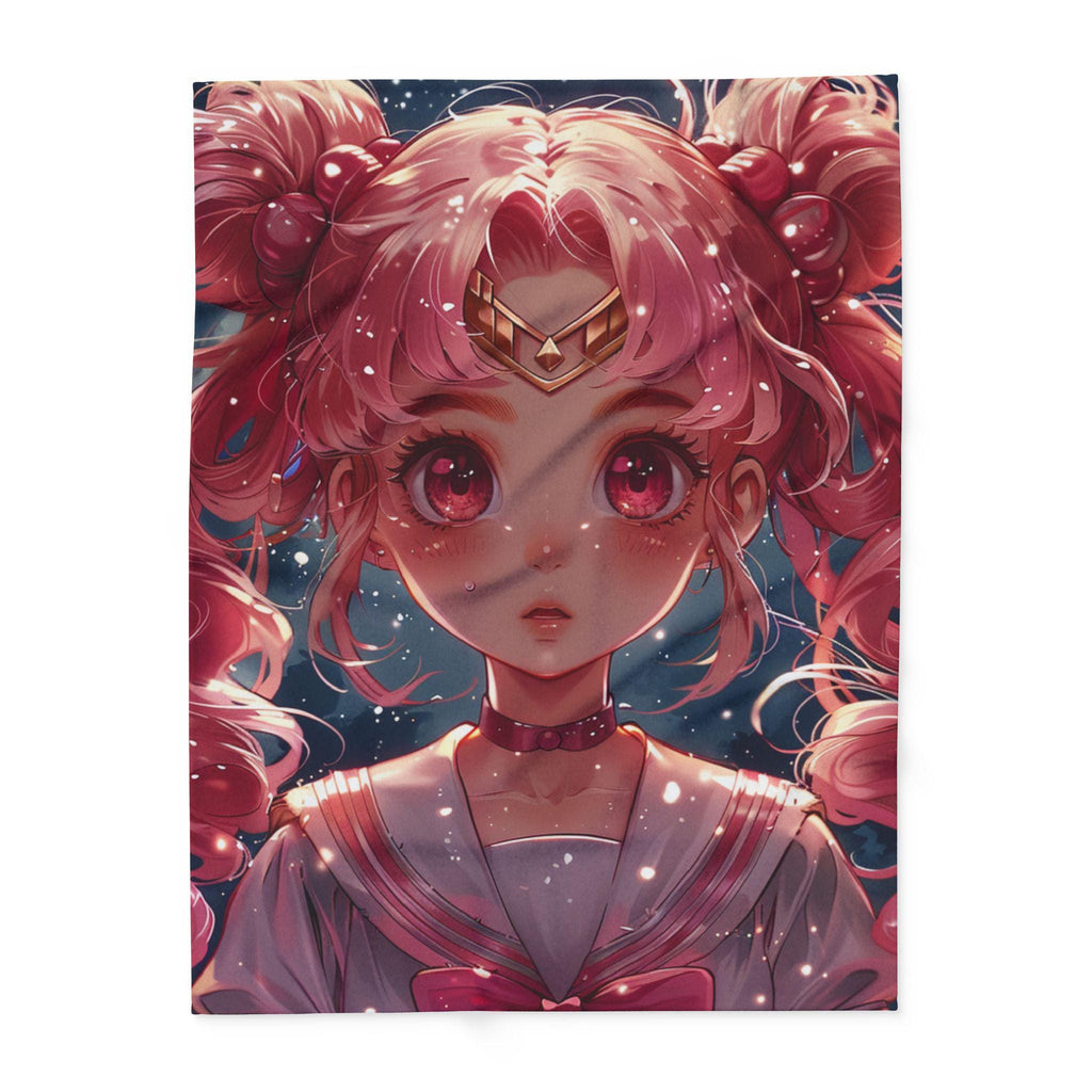 Anime Girl Arctic Fleece Blanket: Whimsical Home Decor Throw