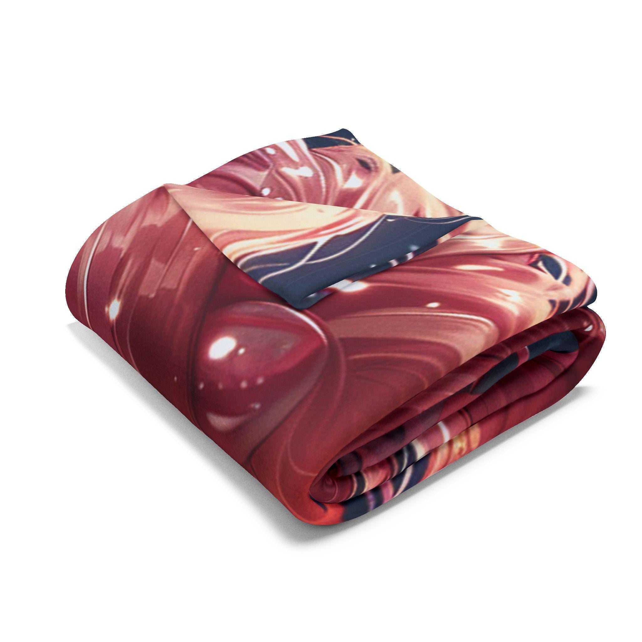 Anime Girl Arctic Fleece Blanket: Whimsical Home Decor Throw