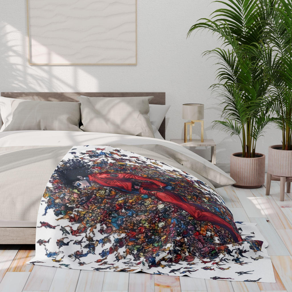 King of Pop Fleece Blanket: Black Excellence Arctic Throw