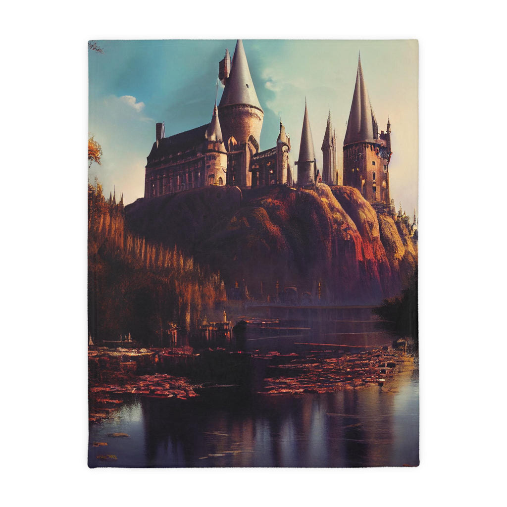 Enchanted Castle Velveteen Throw Blanket: Magical Microfiber Fantasy Decor for Cozy Home