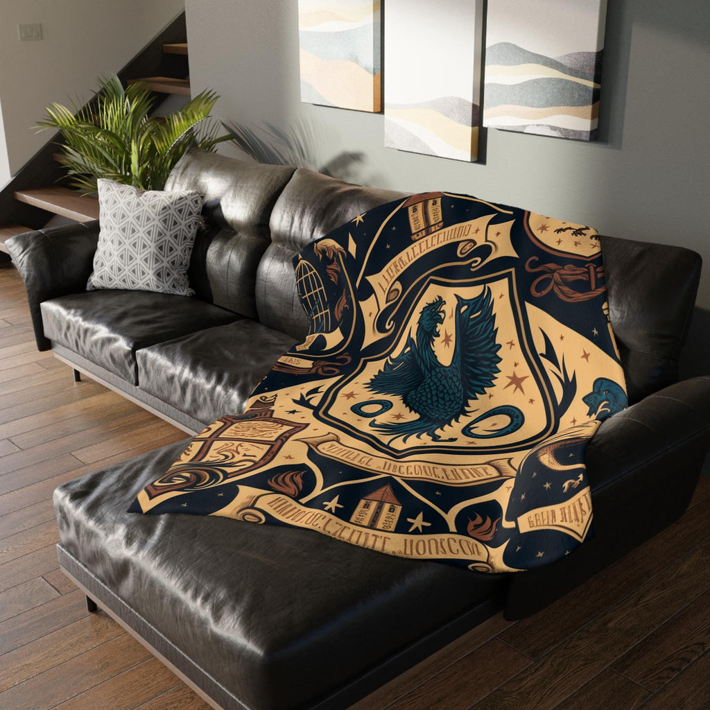 Enchanted Castle Velveteen Throw Blanket: Magical Microfiber Fantasy Decor for Cozy Home