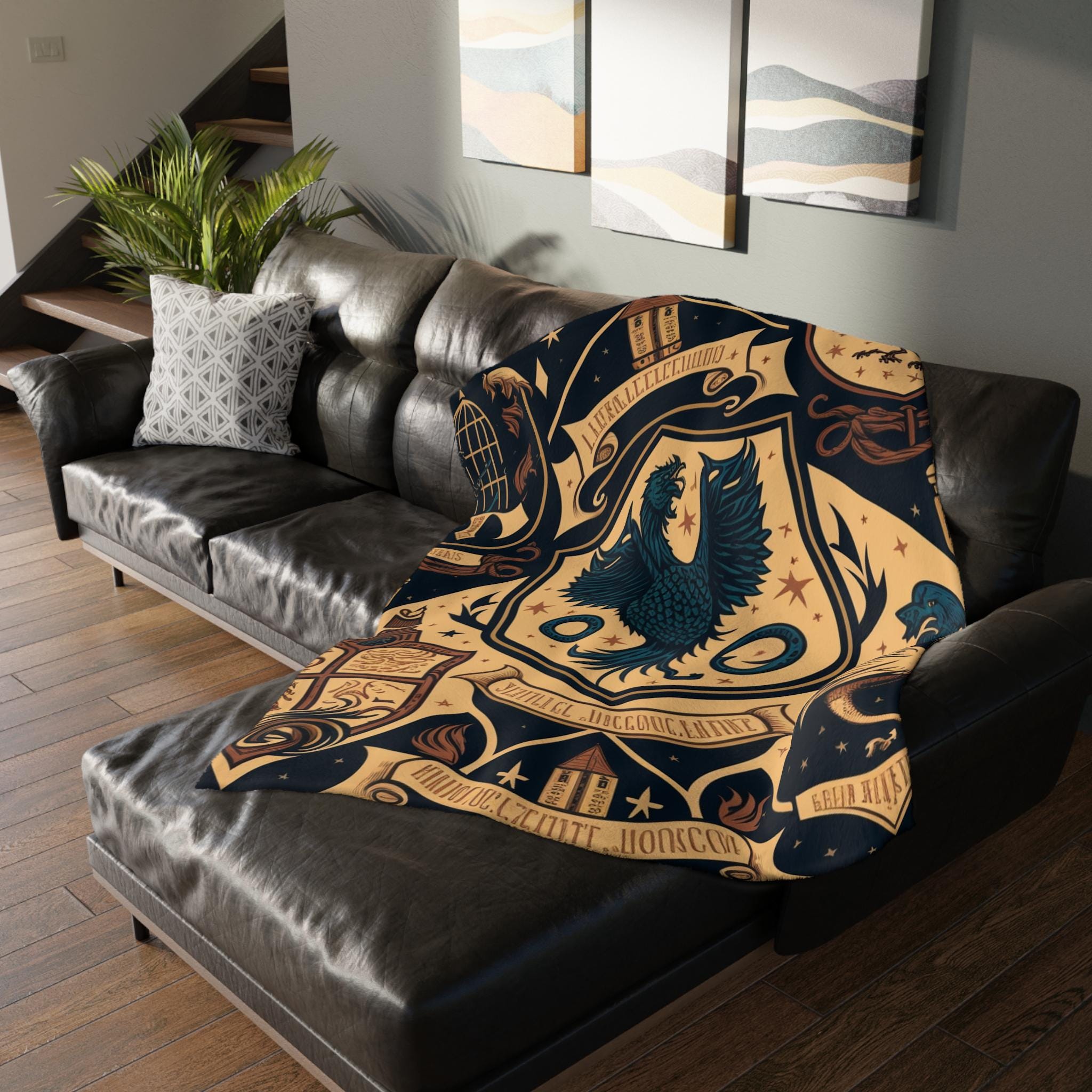 Enchanted Castle Velveteen Throw Blanket: Magical Microfiber Fantasy Decor for Cozy Home
