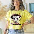 Parody Vintage Day of the Dead Skull Tee - Halloween Costume Festival Wear Cute Skeleton Fall Fashion Unisex Shirt