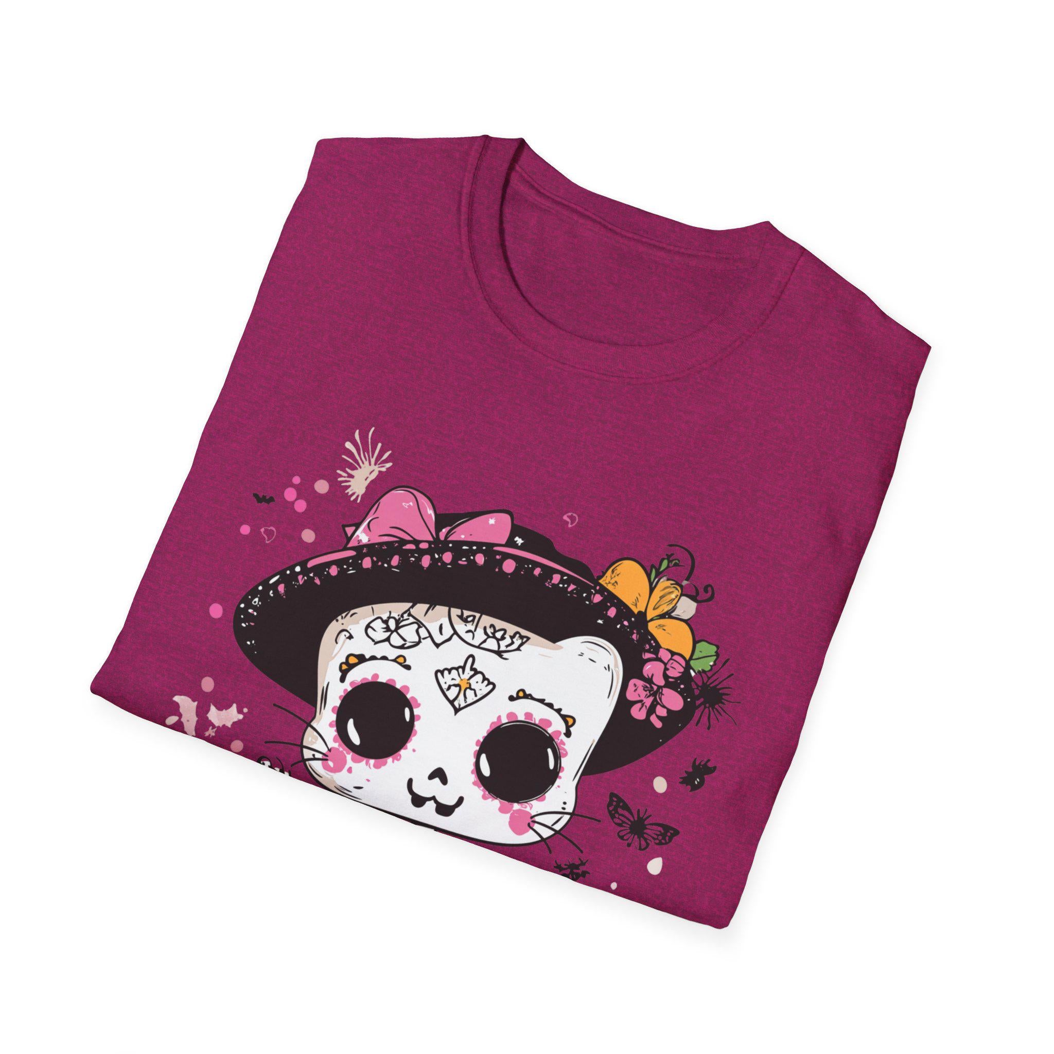 Parody Vintage Day of the Dead Skull Tee - Halloween Costume Festival Wear Cute Skeleton Fall Fashion Unisex Shirt