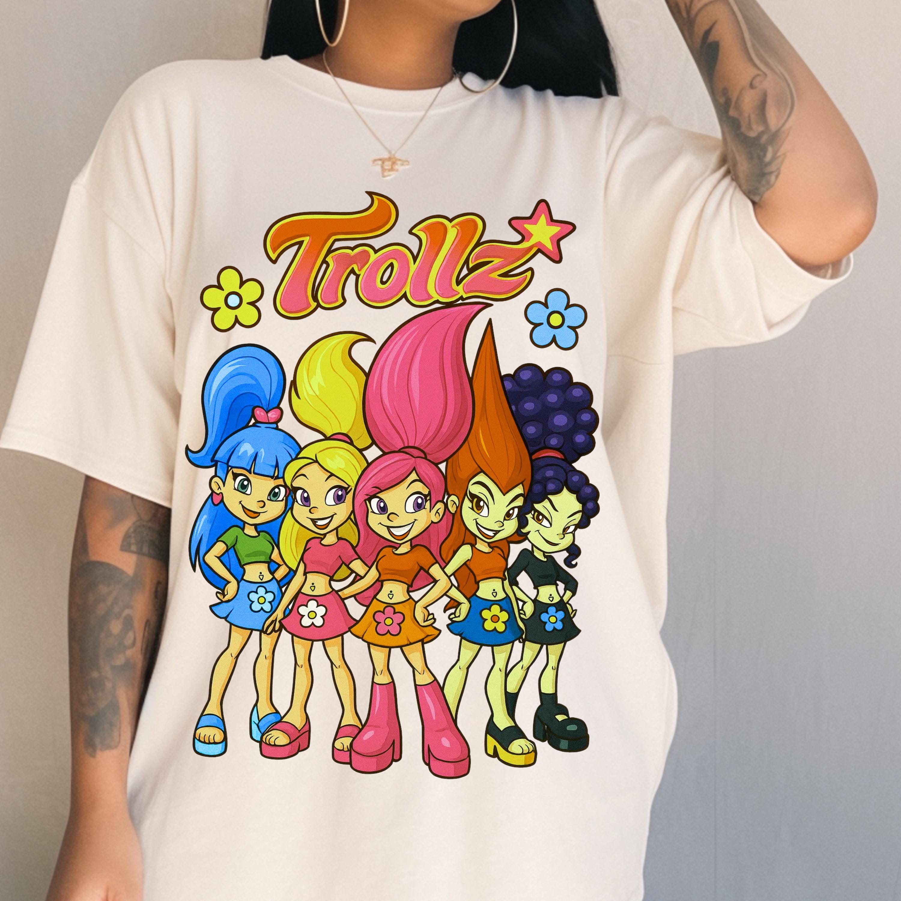Parody 90s Trollz Parody Graphic Tee: Nostalgic Unisex Garment-Dyed Vintage Hipster Streetwear