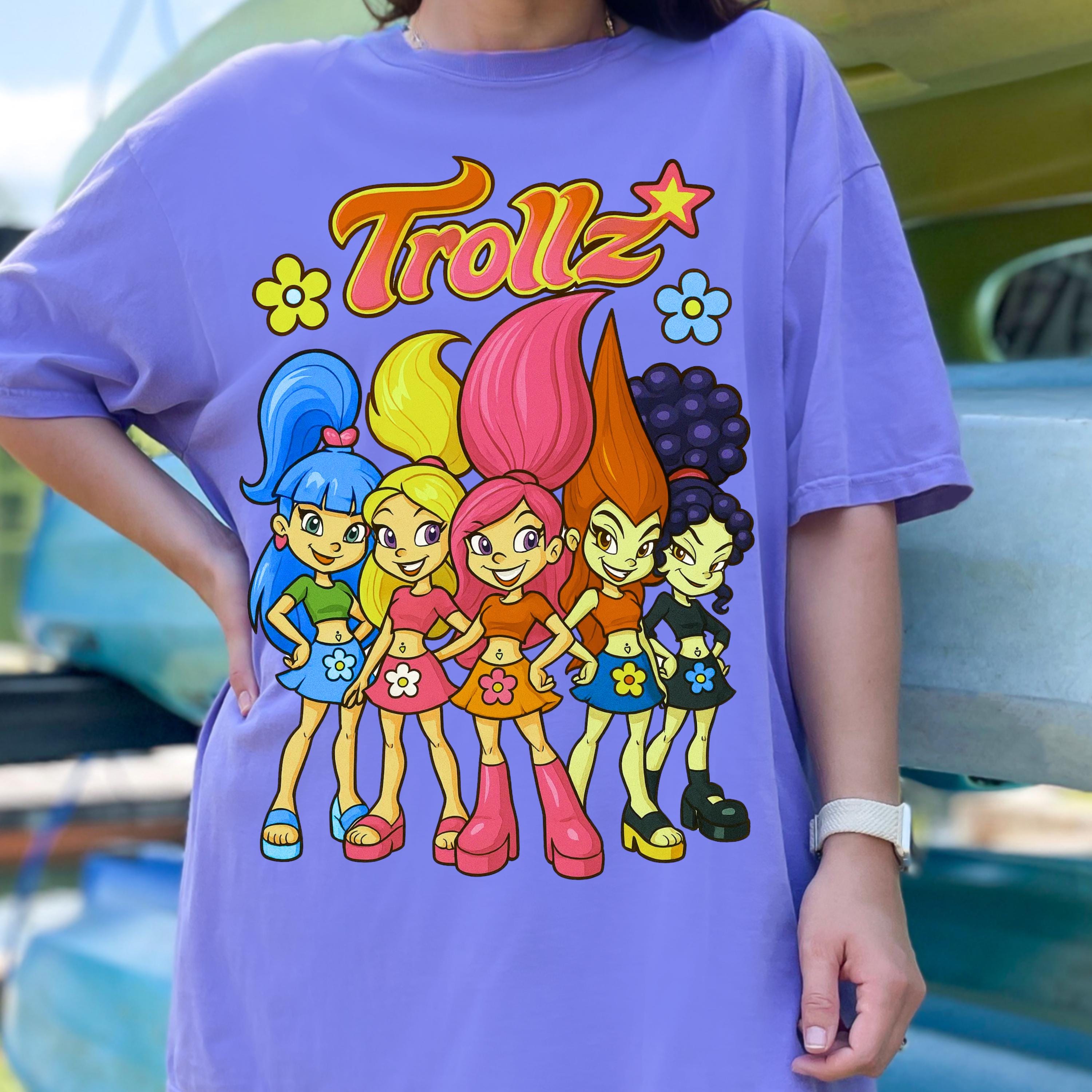Parody 90s Trollz Parody Graphic Tee: Nostalgic Unisex Garment-Dyed Vintage Hipster Streetwear