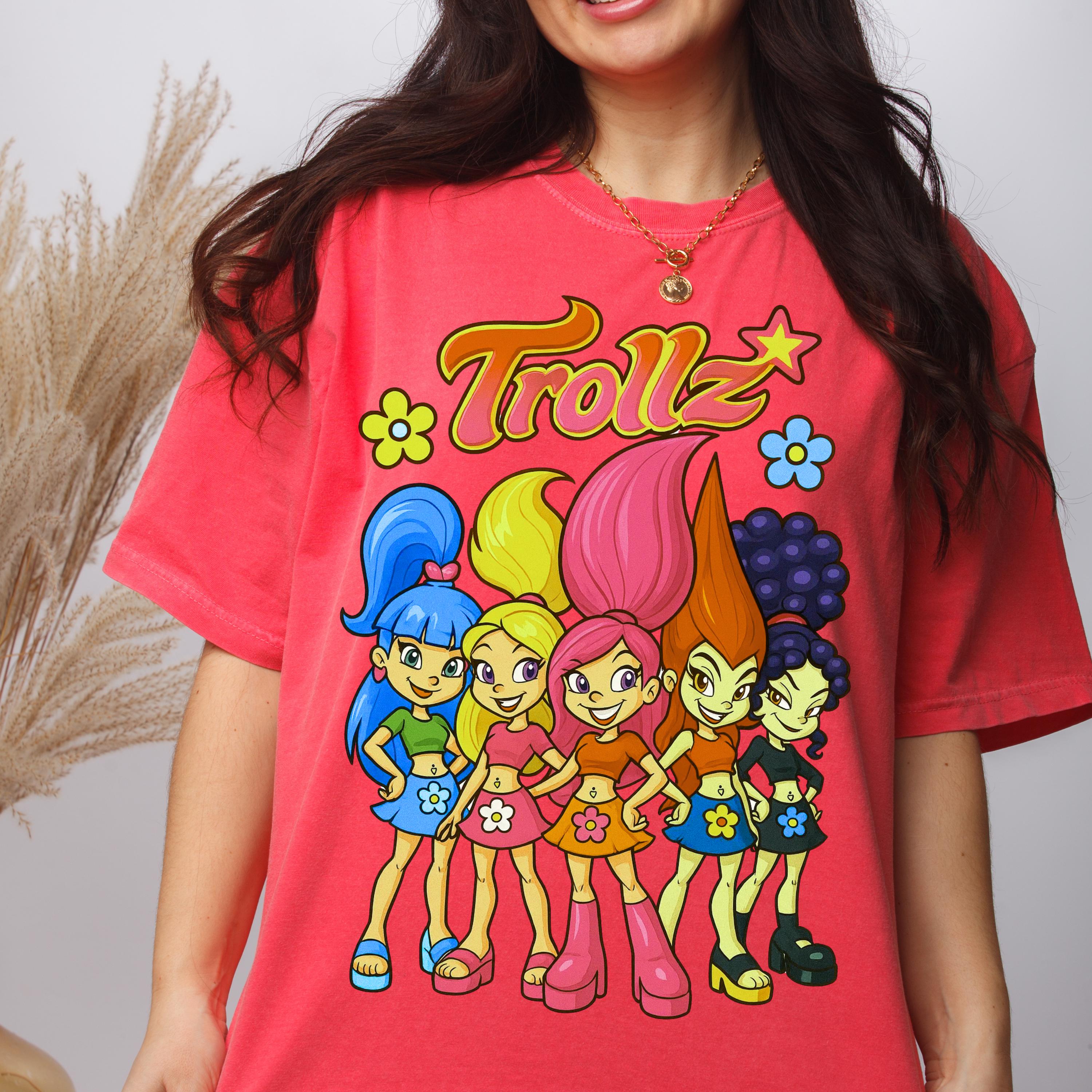 Parody 90s Trollz Parody Graphic Tee: Nostalgic Unisex Garment-Dyed Vintage Hipster Streetwear