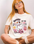 Parody Retro Goose Graphic Tee: Playful Summer Apparel for Bird Enthusiasts & Animal Lovers