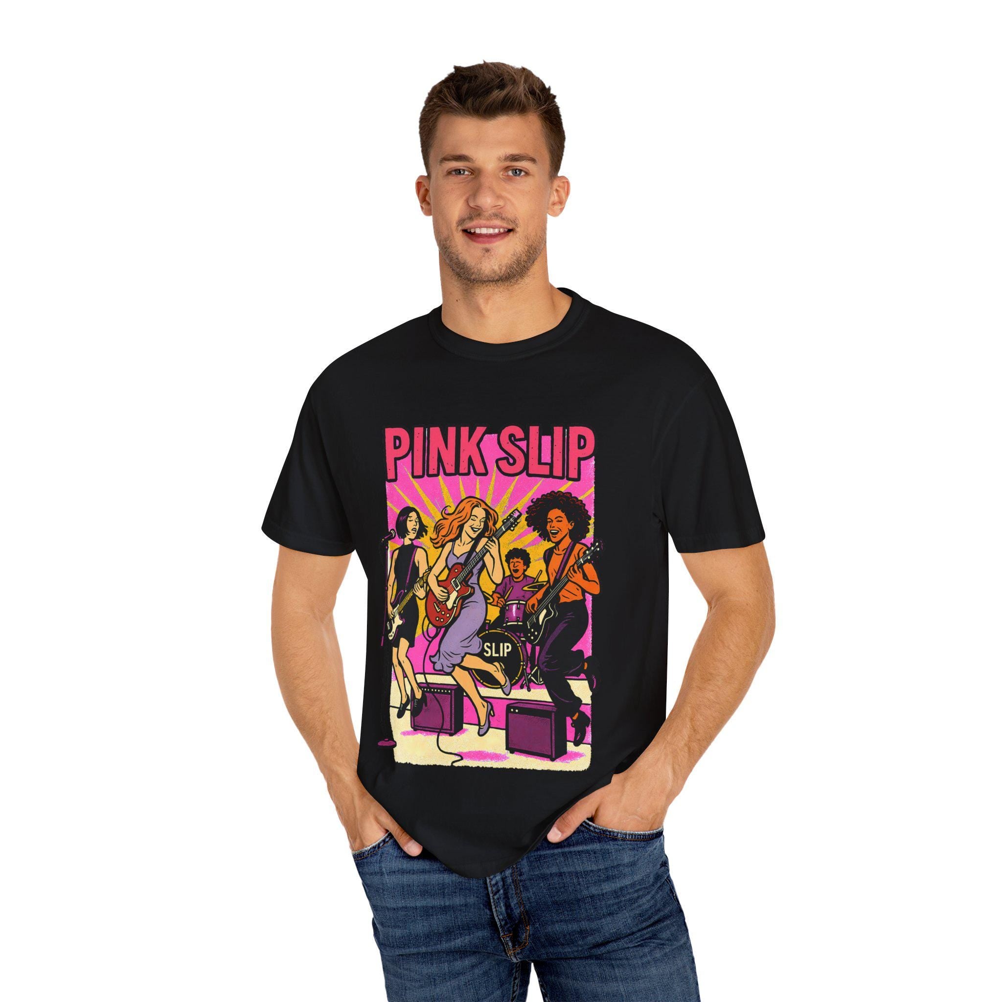 Retro Band T-Shirt: Unisex Garment-Dyed Rock Music Tee