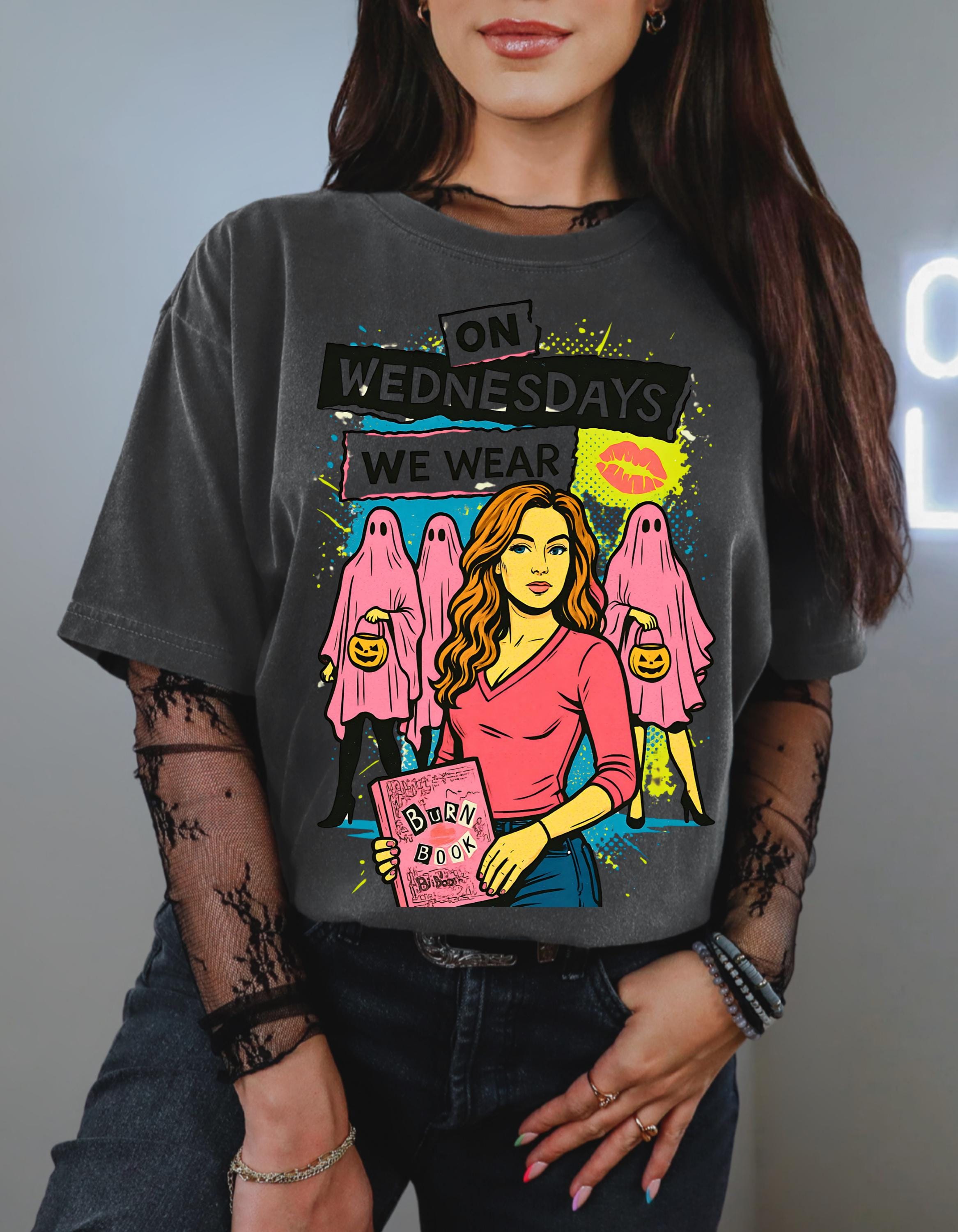 On Wednesdays Graphic Tee: Chic Parody, Pop Culture T-Shirt