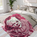 Parody Spooky Clown Arctic Fleece Blanket: Cozy Horror Throw for Halloween Decor & Movie Lovers