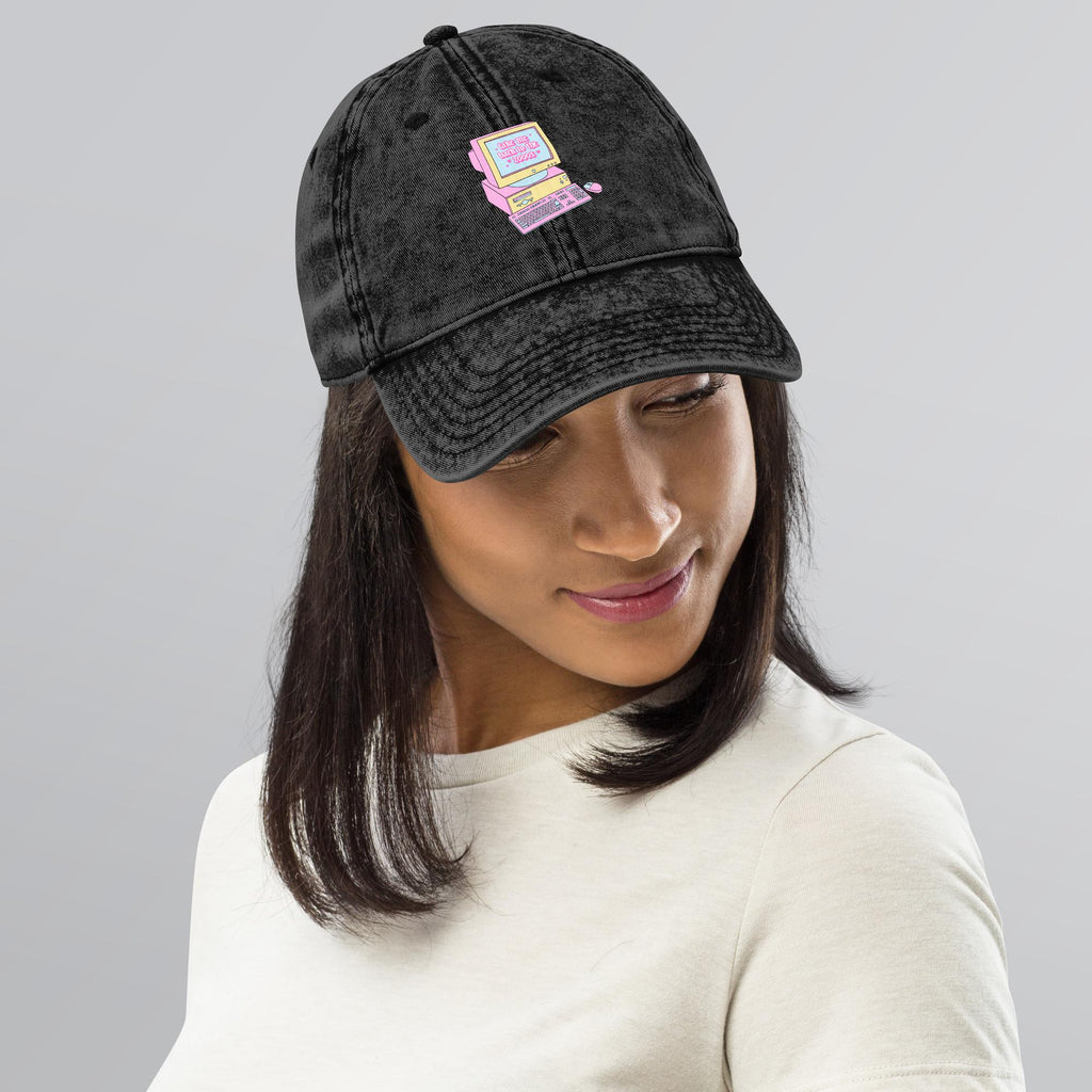 take Me Back to the Early 2000s" Distressed Dad Hat – Retro Embroidered Cap, Vintage Aesthetic, Nostalgic 2000s Style,