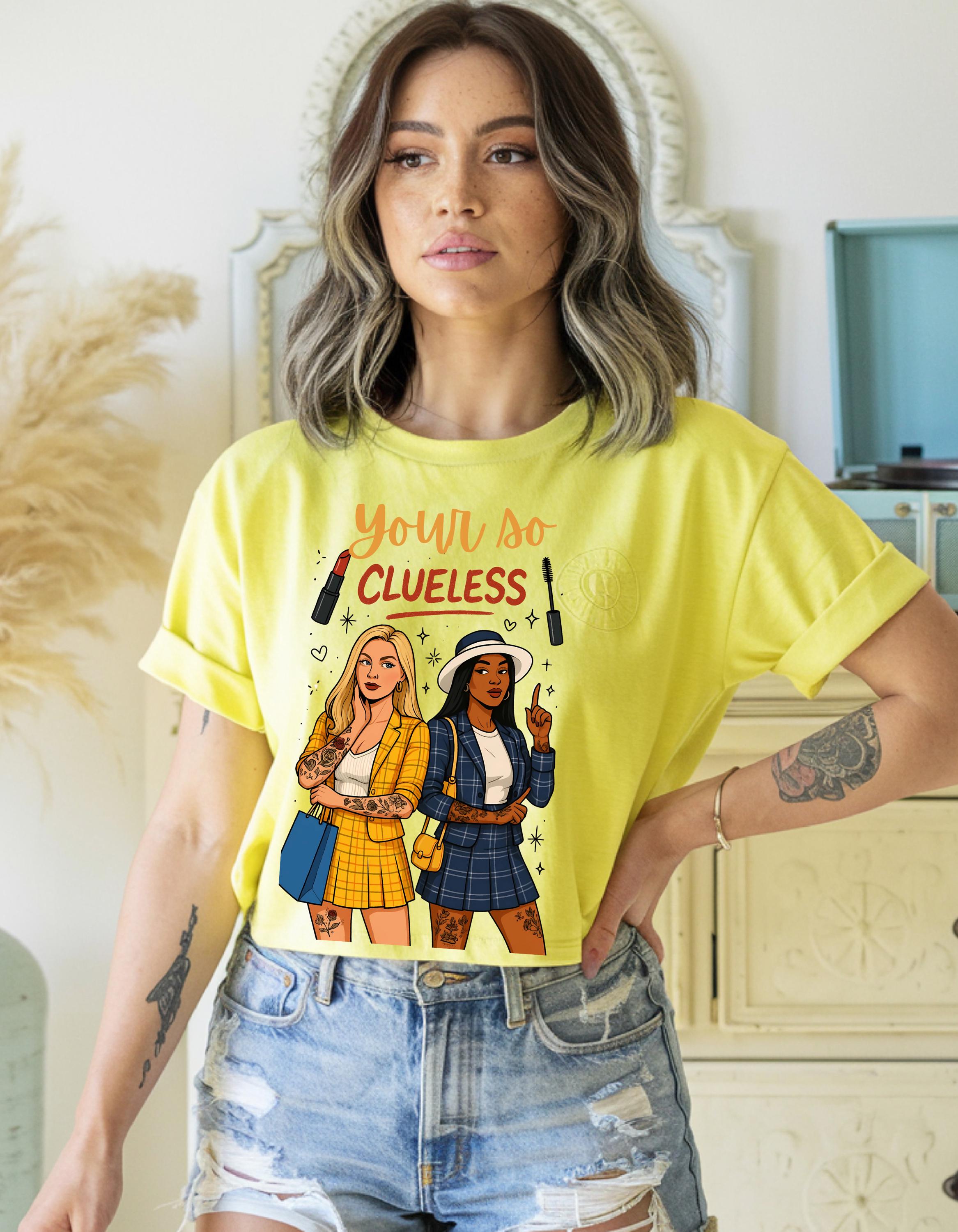 Clueless Graphic Tee | 90s Parody Fashion T-Shirt