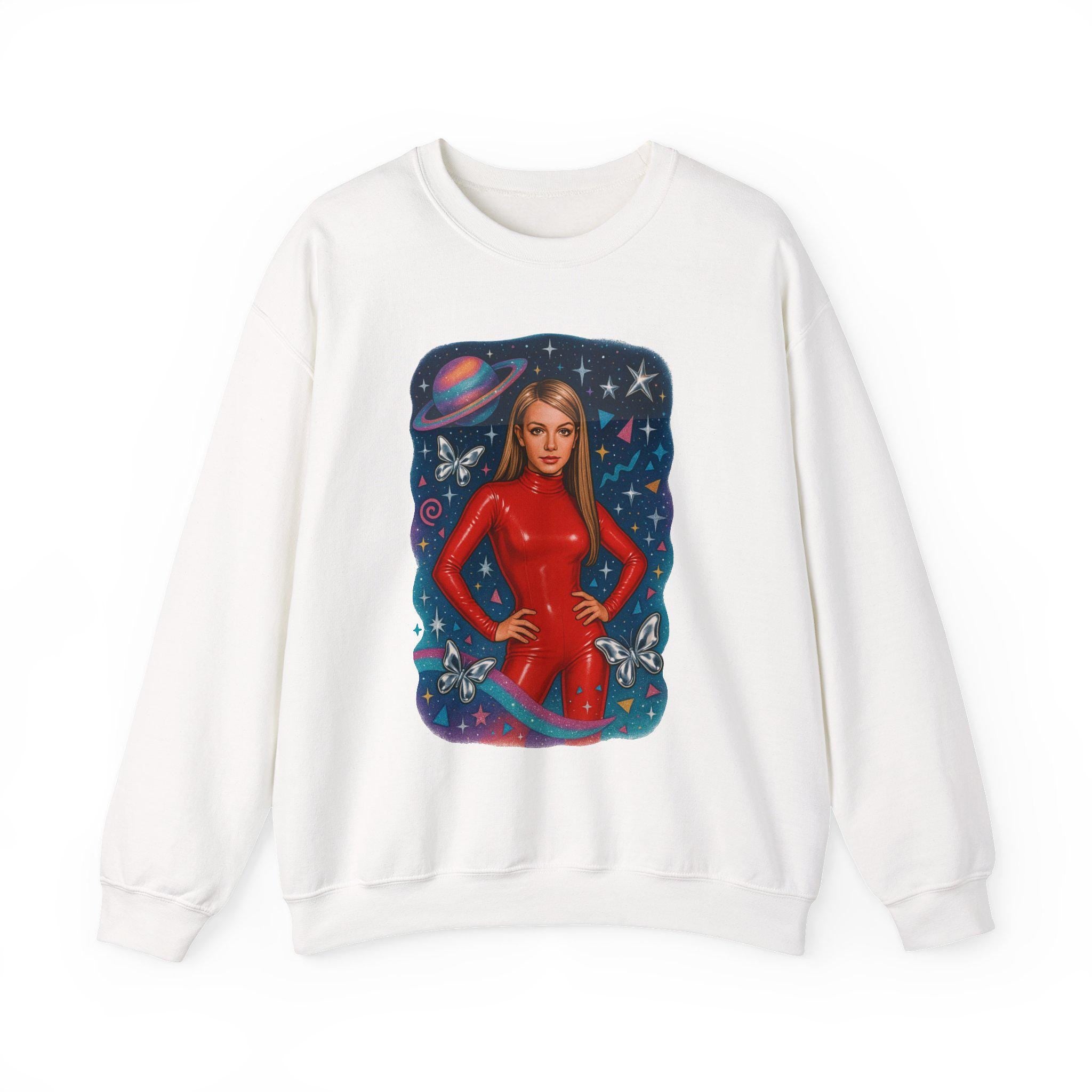 Parody Retro Cosmic Dreamer Crewneck: Unisex Space Art Sweatshirt for Cozy Fashion Lovers