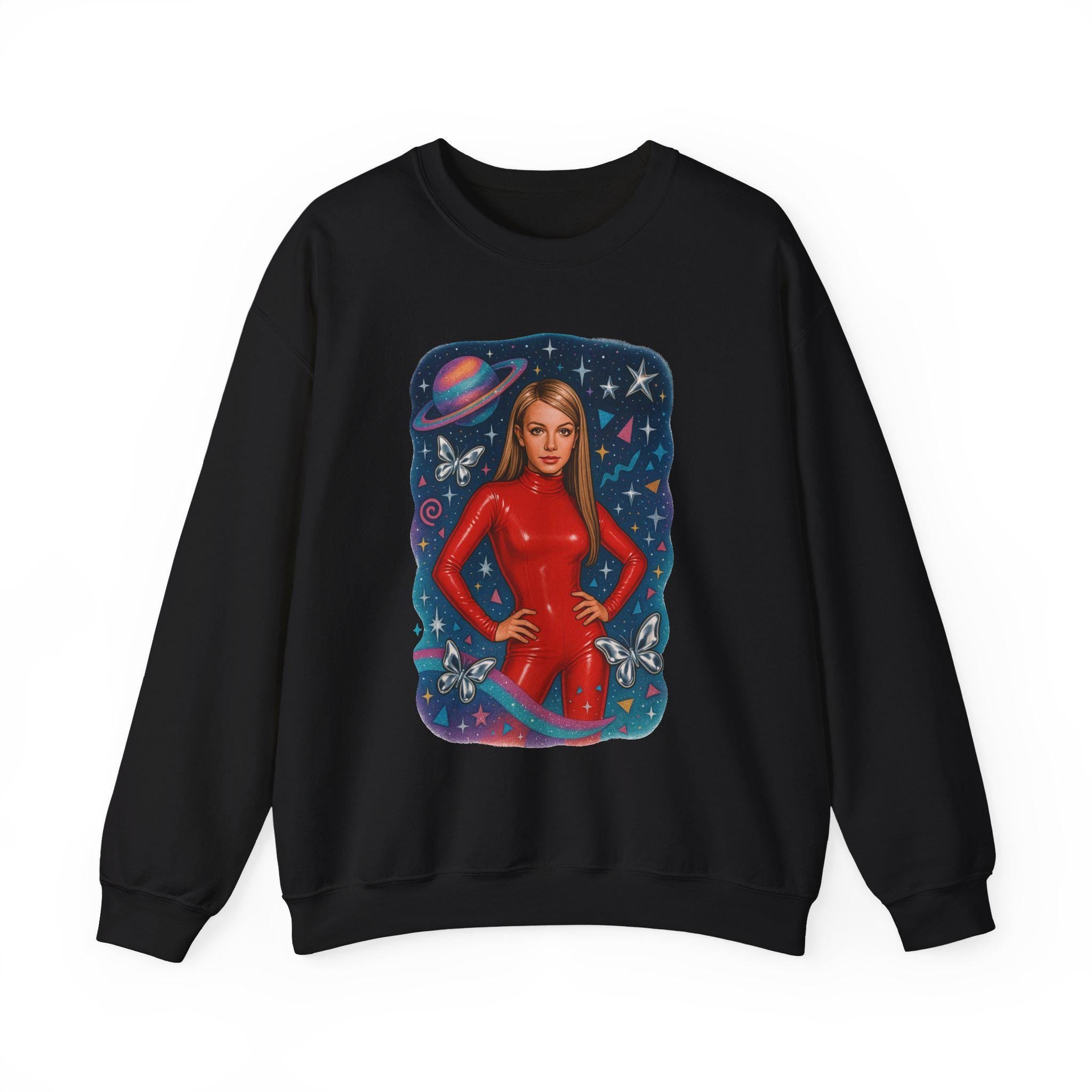 Parody Retro Cosmic Dreamer Crewneck: Unisex Space Art Sweatshirt for Cozy Fashion Lovers
