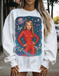 Parody Retro Cosmic Dreamer Crewneck: Unisex Space Art Sweatshirt for Cozy Fashion Lovers
